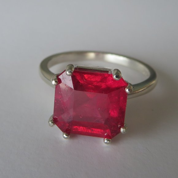 Magnificent Natural Raspberry Pink Ruby In Sterling Silver Ring, 4.65ct. - Picture 11 of 14